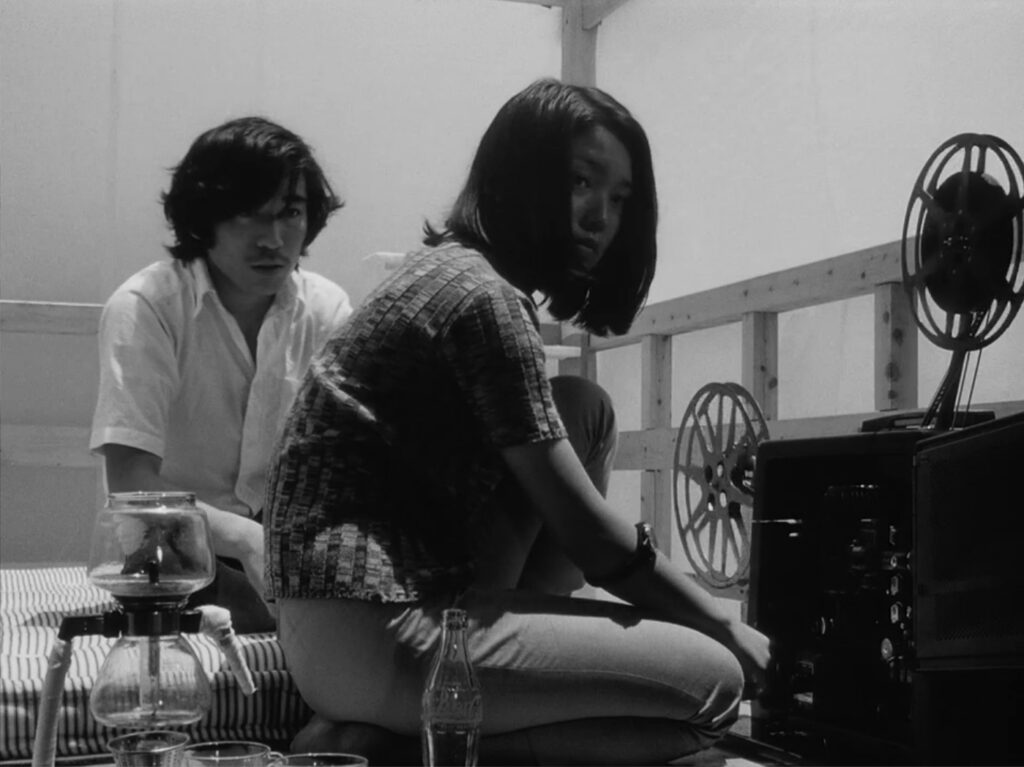 The Man Who Left His Will on Film - Nagisa Oshima - Kazuo Goto - Motoki - Emiko Iwasaki - Yasuko - film projector