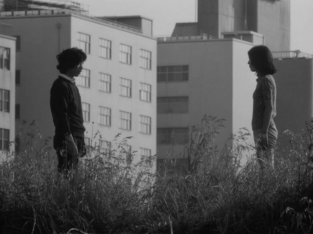 The Man Who Left His Will on Film - Nagisa Oshima - Kazuo Goto - Motoki - Emiko Iwasaki - Yasuko - buildings