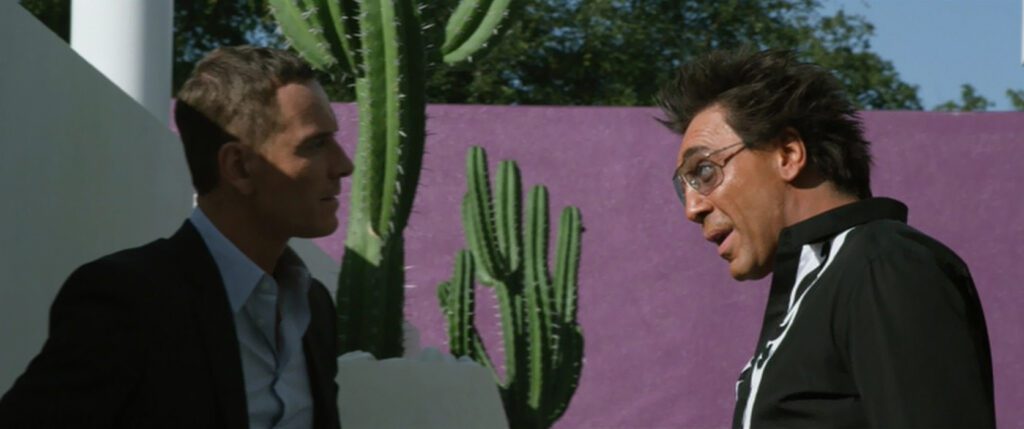 The Counselor - Ridley Scott - Michael Fassbender - Javier Bardem - Reiner - cactus - purple wall