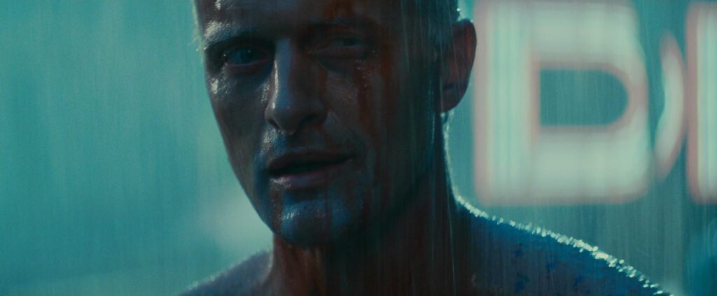 Blade Runner - Ridley Scott - Rutger Hauer - Roy Batty - tears in rain - roof - death scene - last words