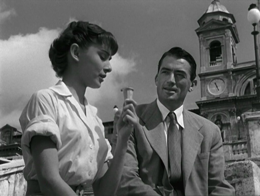 Roman Holiday - William Wyler - Audrey Hepburn - Gregory Peck - Spanish Steps - Trinità dei Monti - ice cream cone