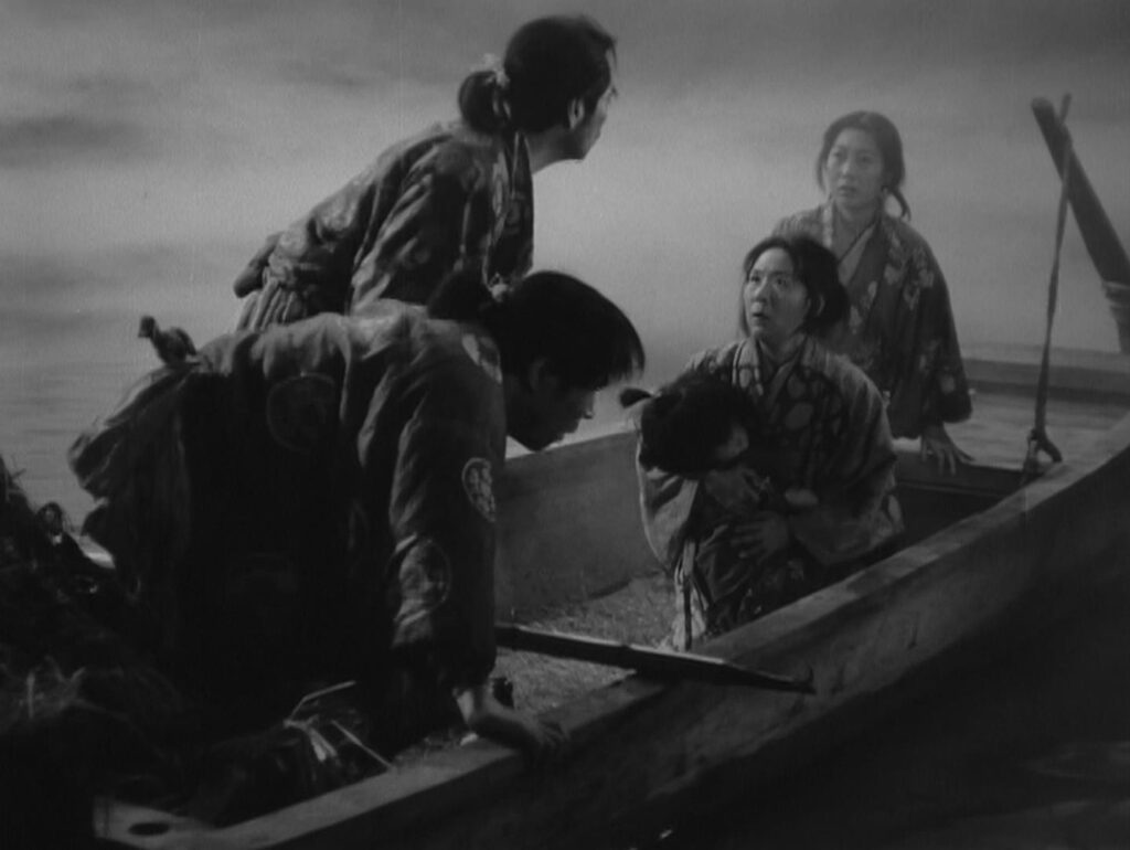 Ugetsu monogatari - Kenji Mizoguchi - Mitsuko Mito - Eitaro Ozawa - Masayuki Mori - Kinuyo Tanaka - Ichisaburo Sawamura - Ohama - Tobei - Genjuro - Miyagi - Genichi - boat - Lake Biwa
