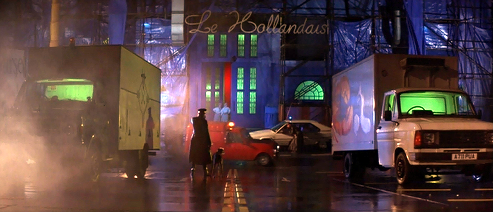 The Cook the Thief His Wife and Her Lover - Peter Greenaway - parking lot - Le Hollandais restaurant