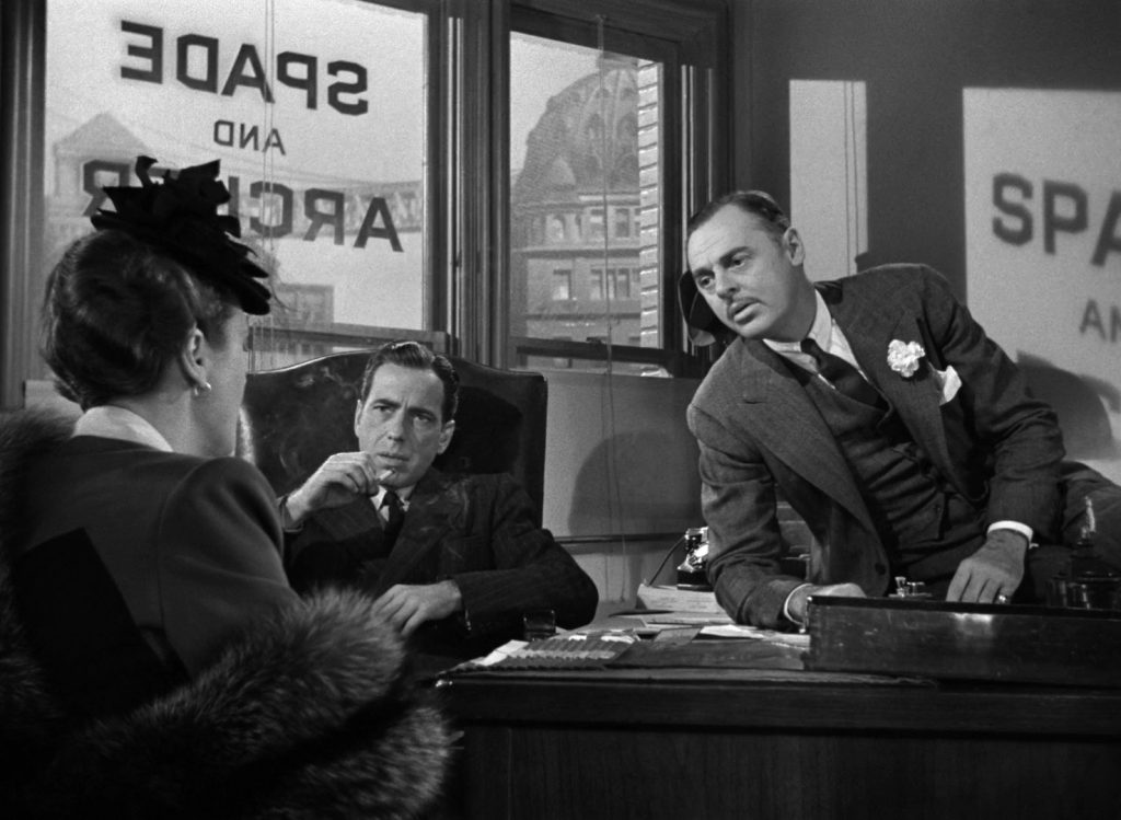 The Maltese Falcon - John Huston - Mary Astor - Humphrey Bogart - Jerome Cowan - Brigid O'Shaughnessy - Sam Spade - Miles Archer