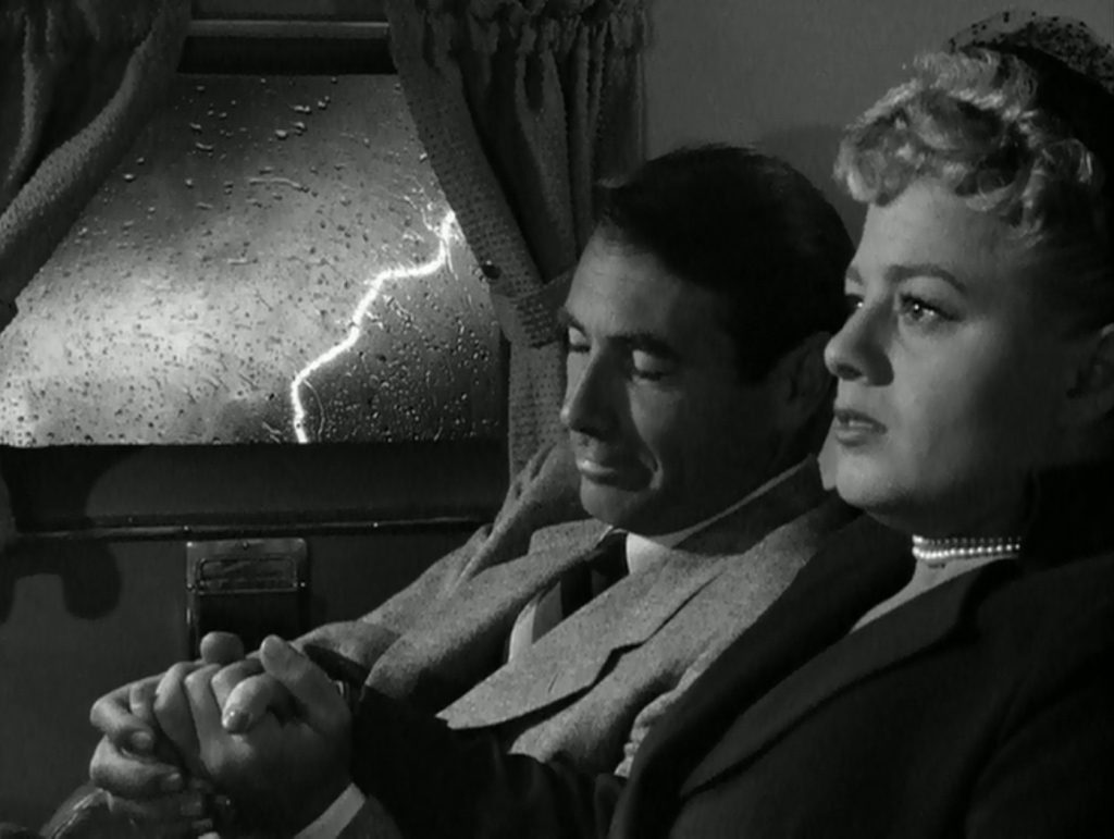 Phone Call from a Stranger - Jean Negulesco - Gary Merrill - Shelley Winters - David Trask - Binky Gay - lightning - airplane